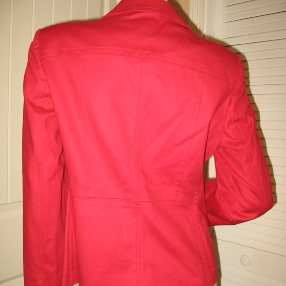 NWT New Rafaella Womens Red Blazer Jacket size 12 P Long Sleeve Business Career - Picture 7 of 8